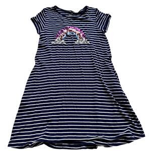 Rumi + Ryder Aderyn Graphic Rainbow Sequin Dress - Girls Size Medium